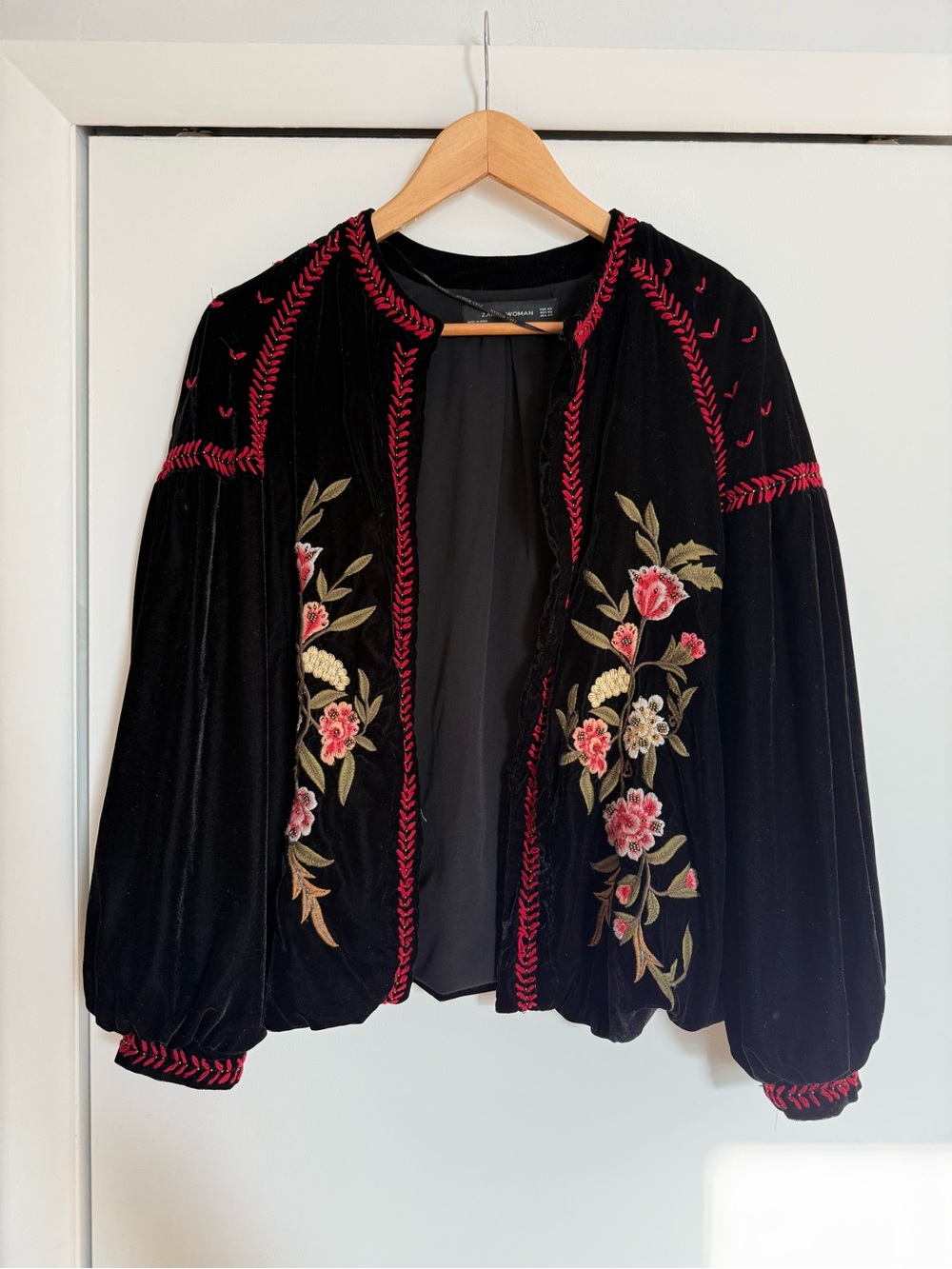 Zara Embroidered Velvet Jacket